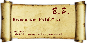 Braverman Palóma névjegykártya